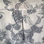 Eden & Olivia  Cotton Floral Blouse White/Blue M Photo 7