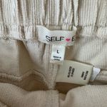 Self Esteem Ecru Ivory Front Pocket Corduroy Straight Leg Flare Pants Size Large Photo 5