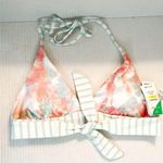 Splendid Bellini Reversible Halter Bra Bikini Top Sz M NWT Tie Dye & Stripes Photo 13