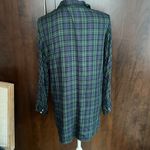 ZARA  Emroidered Plaid Button Down Photo 3
