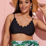 SheIn Whit Scalloped Bathing Suit Top Photo 0