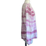 Margaritaville Watercolor Stripe Sweater Mauve White XL Pink Photo 4