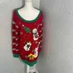 United States Sweaters Festive 3D Snowman Christmas Dress with Ribbon & Ornament Details Photo 6