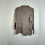 Fortune + Ivy  Women’s Large Brown Cowl Neck Button Sweater 27” Length Photo 4