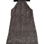 Laundry by Shelli Segal Metallic Gold & Black Satin Bow Halter Mini Dress Sz 6 Photo 10