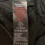 Topshop Anita Black Ribbed Belted Wide Leg Square Neck Sleeveless Jumpsuit Sz 4 Photo 7