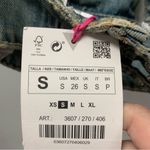 ZARA  BARBIE™ THE MOVIE @WARNER BROS. DENIM CROP TOP Size S rhinestone flower Photo 14