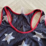 Alternative  Dark Blue with White Stars Tie Tank Top Photo 1