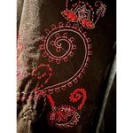 White Stag  M Vintage 90's Boho Corduroy Multi Paisley Floral Embroidered Jacket Photo 7