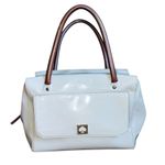 Kate Spade  Shelby Kingsbury Patent Leather Satchel Purse smooth shine Ash Tan​ Photo 7