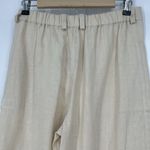 NEW Jean Jones Field Day Farm To Table Linen Pants Cream Wide Leg Size S Photo 5