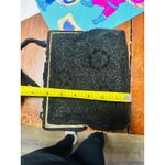 Vintage 70s/80s Black Beaded Embroidered Clutch Closure Beaded Handled Handbag Photo 8