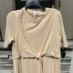 Lululemon  Cotton Wrap-front T-shirt Dress Prosecco peach beige size 8 Photo 4