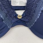Laura Ashley  Size 36C Bra Underwire Blue Lace Lightly Lined Lightweight Molded Photo 3