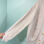 Free People  Creme Brulee Eyelash Knit Butterfly Nevermind Cardigan Size L Photo 7