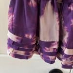 Ulla Johnson Emery Dress Cassis Blur Silk Ruffles Purple Cream Tie Dye Size 4 Photo 12