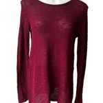 American Eagle NWT, Outfitters Textured Burgundy Tunic Sweater, Back Lace, Sz M Photo 2