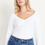 Old Navy  White Long Sleeve Women's Tee Photo 0