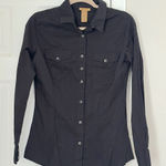 Wrangler 's Women's Western Wear Yoke Black Riding Shirt Snap Button Small Photo 0