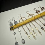 Long Dangle Drop Pierced Earrings Bead / Rhinestone Mixed Lot Of 3 Photo 6