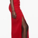 ZARA Midi dress with V-neckline and spaghetti straps. Photo 4