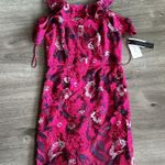 H by Halston Halston Bright Raspberry Dress with Floral lace embroidery Photo 1