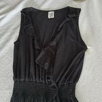 Becca Breezy Basic Ruffle Cover-Up Dress, Black, Large, $78 Photo 5
