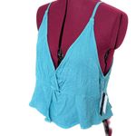 O'Neill Kietrie Solid Tank Plunge Deep V Cross Front Skimmer Viscose Top NWT L Photo 3