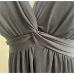 White House | Black Market Black Cocktail Party Maxi Dress Size 4 Cross Back Photo 11