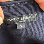 Mario Serrani  | Navy Blue Ribbed Bodycon Dress Sz S Photo 4
