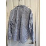 American Eagle Blue/white striped boyfriend shirt. A33 Blue Size L Photo 1