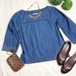 Madewell  Denim Herald Tee Top‎ Blue Womens Size XS Photo 3
