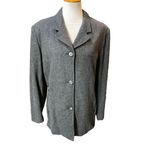 Sag Harbor Women's Fully Lined Wool Coat Blazer Dark Gray Size S-EUC Photo 7