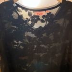 Kohls Black Sheer Mesh Tshirt Shortsleeve Photo 3