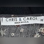 Chris & Carol Women's Med Gray Rayon Floral Short Sleeve Short Romper NWT Photo 6