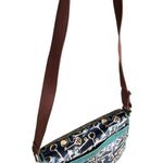 Fossil Blue and Tan Messenger Crossbody Bag with Long Strap Photo 10