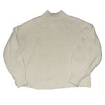 Maeve Easy Mock Neck Ribbed pullover sweater white women’s size medium Photo 2