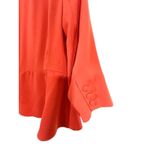 CAbi Jane Jacket Style #216 Womens Size 4 Grenadine Orange Crossover Wrap Peplum Photo 4