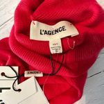 L’AGENCE Flora Turtleneck Top in Lava Red & Gold Size XS Photo 2