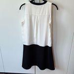 Ann Taylor  Loft Ivory Embroidered Floral Black Color Block Shift Dress size medi Photo 1