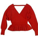 Zesica Orange Peplum Front/Back V Photo 0