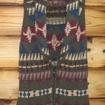Double D Ranch Southwestern Sweater Knit Vest Green Photo 0