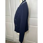 Frank Lyman Navy Blazer Womens 8 Double Breasted Gold Button Military Jacket Blue Photo 6