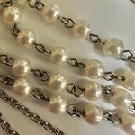 Faux pearl half angel wing locket pendant necklace Photo 7