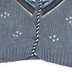 VTG BACKROAD BLUES Hand Knitted Chunky Knit Button Front Cardigan Size 22W Blue Photo 2