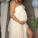Wavy maternity dress White Size XL Photo 3