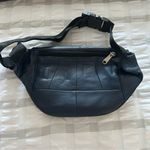Unisex Blue Leather Waist Bag fanny pack Photo 1