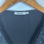 Suite Benedict Women’s Black Floral Sheer Sleeve Mini Dress Small Photo 2