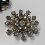 Lot Of 2 Large Statement Vintage Women's Clipon Costume Earrings Rhinestone Gold Photo 7