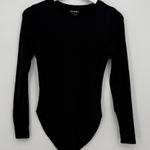 Old Navy  Black Long Sleeve Classic Bodysuit Size Small Cotton Blend Photo 0